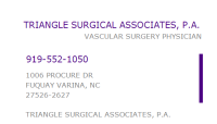 Triangle surgical associates, p.a.