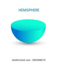 Blue hemisphere 3d