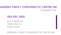 Mainiero family chiropractic center
