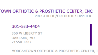 Morgantown orthotic & prosthetic center inc