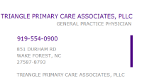 Triangle primary care assoc
