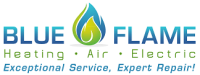 Blue flame heating and air conditioning