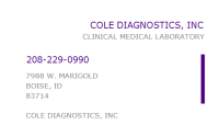 Cole diagnostics