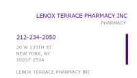 Lenox terrace pharmacy inc